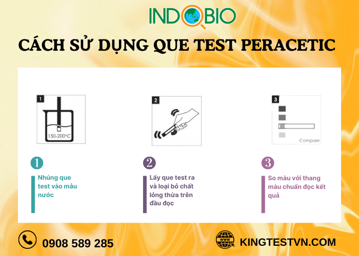 Cách sử dụng que test peracetic