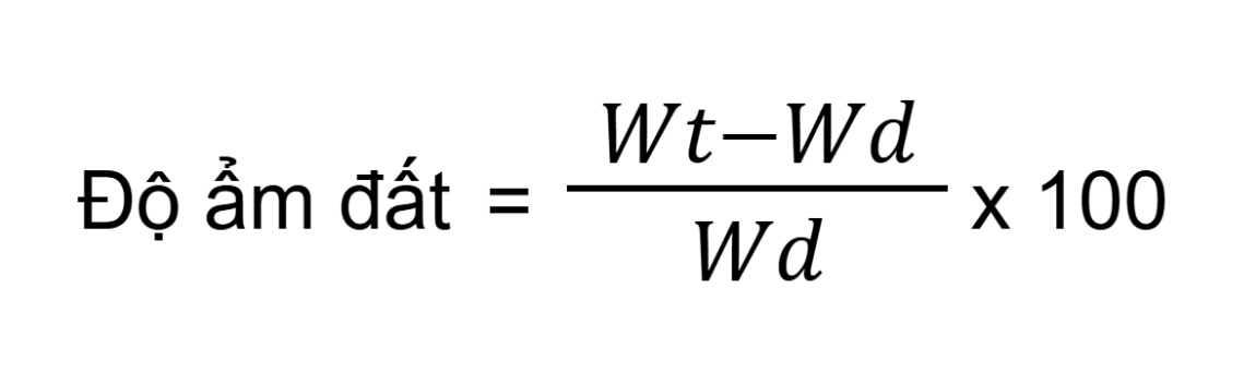 công thức đo độ ẩm đất